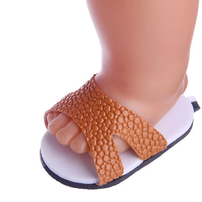 7 CM Doll Shoes Sandal For 43 CM Born Baby Doll Clothes Accessories 18 Inch American Doll Girl‘s Toys Our Generation Gift