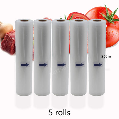 Vacuum Bags For Food Long Fresh Keeping BPA-Free Packaging Sealer Bag For Meat Fruits 5 Rolls/lot 12+15+20+25+28cm*500cm