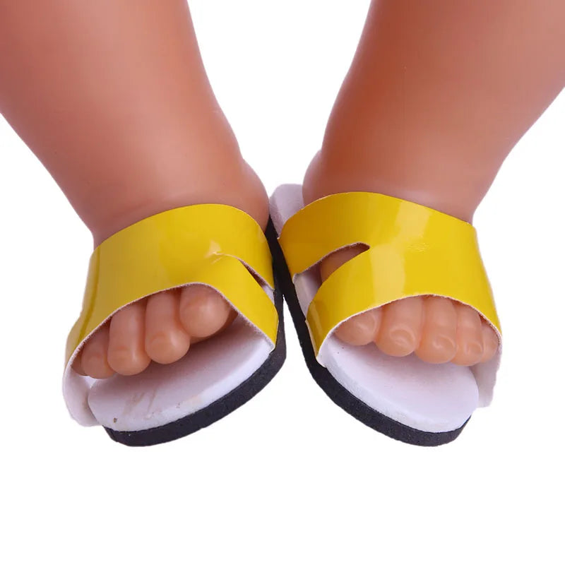 7 CM Doll Shoes Sandal For 43 CM Born Baby Doll Clothes Accessories 18 Inch American Doll Girl‘s Toys Our Generation Gift