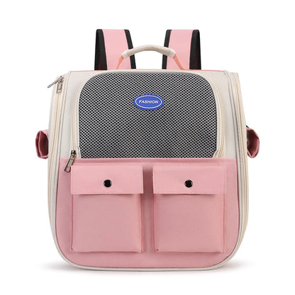 Adjustable Strap Pet Carrying Bag Foldable Cat Backpack for Outdoor Travel Ventilation Large Capacity Cat Carrier Backpack