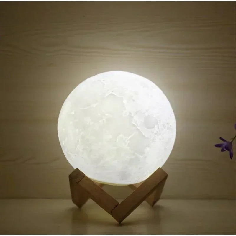 8CM LED Night Light 3D Print Moon Lamp Bedroom Decor MoonLight for Kids Gifts Decorations Creative Bedside Atmosphere Lighting