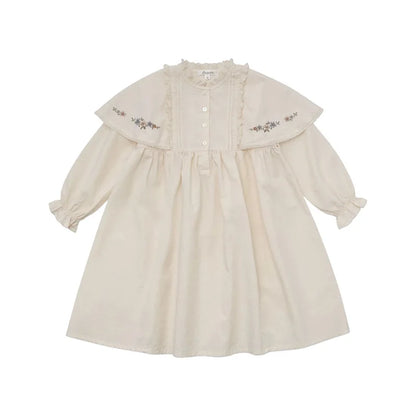 Flower Girl Dresses Lou Brand New Autumn Long Sleeve Embroidered Cute Toddler Kids Clothes Flower Baby Wedding Dress Girls Dress