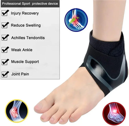 1PC Sports Compression Ankle Support Ankle Stabilizer Brace Tendon Pain Relief Strap Foot Sprain Injury Wrap Basketball Football