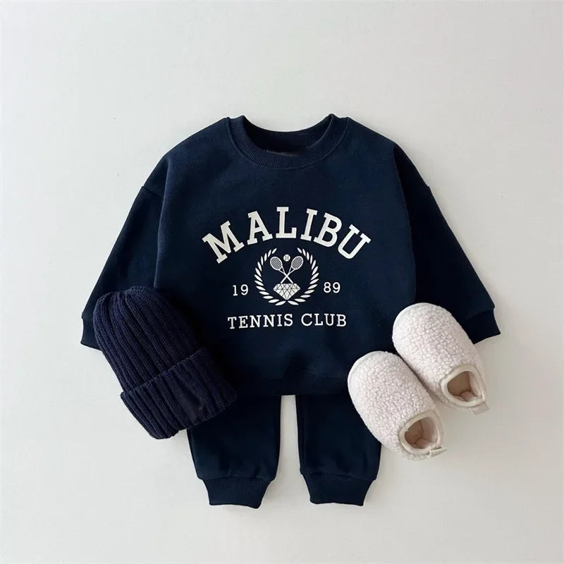 Korean Baby Clothing Sets Cotton Kids Boys Girls Clothes Spring Autumn Loose Tracksuit Pullovers Tops+Pants 2PCS Casual Outfits