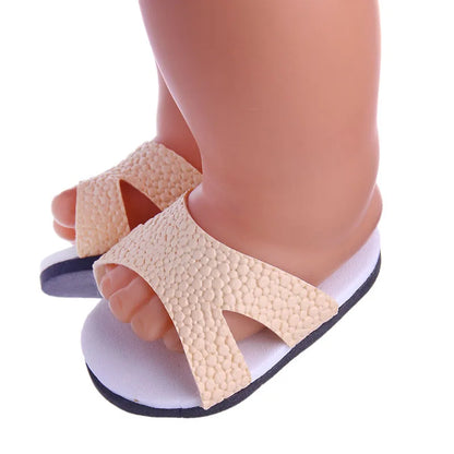 7 CM Doll Shoes Sandal For 43 CM Born Baby Doll Clothes Accessories 18 Inch American Doll Girl‘s Toys Our Generation Gift