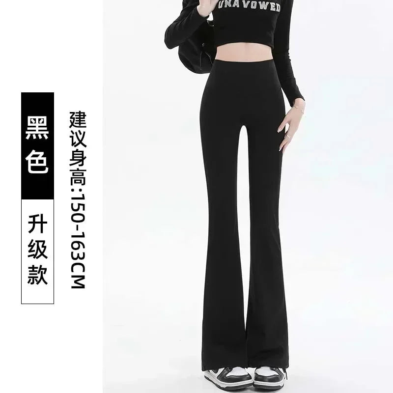 Flare Leggings High Waist Wide Leg Pants Women Gym Sports Yoga Pants Dance Trousers Retro All-match Streetwear Push Up Clothing