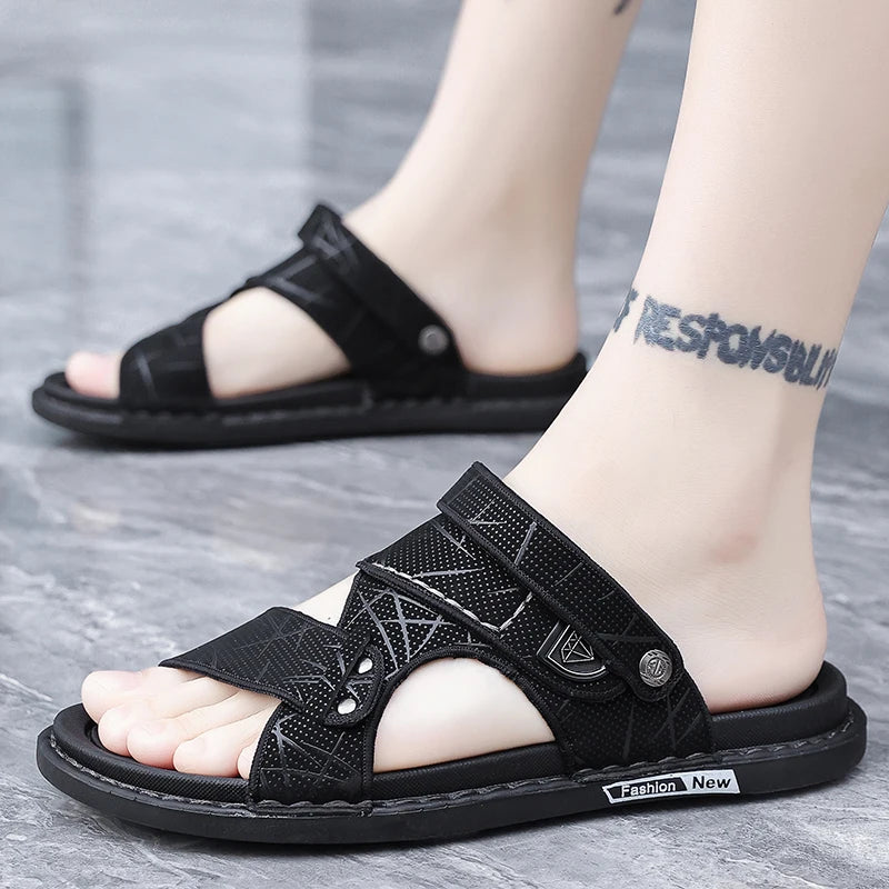 Mens Shoes 2024 Sandles Slippers for Men Sandals Leather Men's Sandals Cheap Summer Birkinstock Homme Adult Men's Sandal Genuine