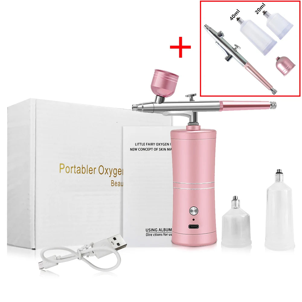 Airbrush Nail Portable Mini Air Brush With Compressor Kit for Nails Art Manicure Craft Pastry Cake Paint Nano Sprayer Gun 350Kpa