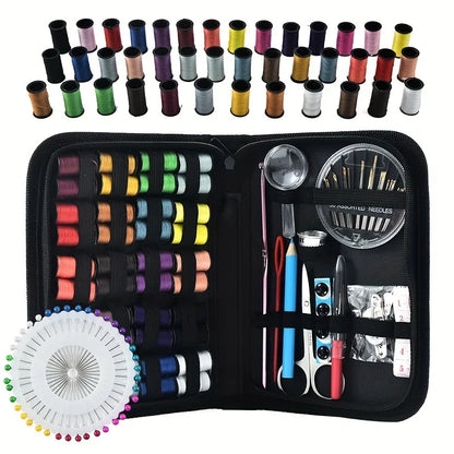 67/128pcs Sewing Kit With Sewing Supplies And Accessories 24-Color Threads, Needle And Thread Kit Products For Small Fixes, Basi