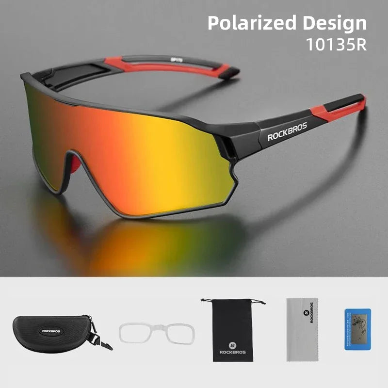 ROCKBROS UV400 Sunglasses Cycling Polarized Glasses Bicycle Sport Glasses Mtb Mountain Bike Eyewear Sunglasses Running Goggles