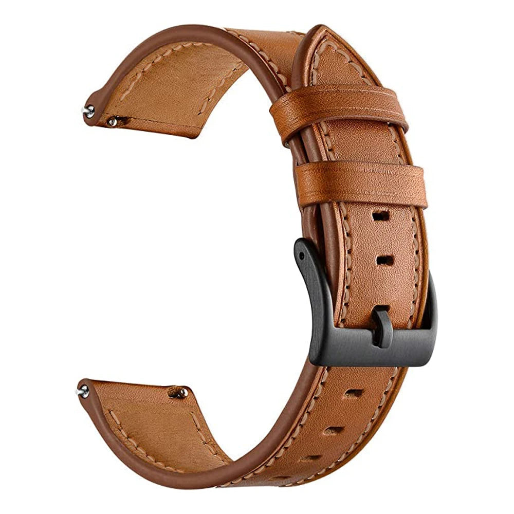 20 22mm Leather Strap For Amazfit GTR 4 47mm GTR 3 Pro 2 Strap Smartwatch Wristband Bracelet GTS 4 2 Mini Replacement Watchband