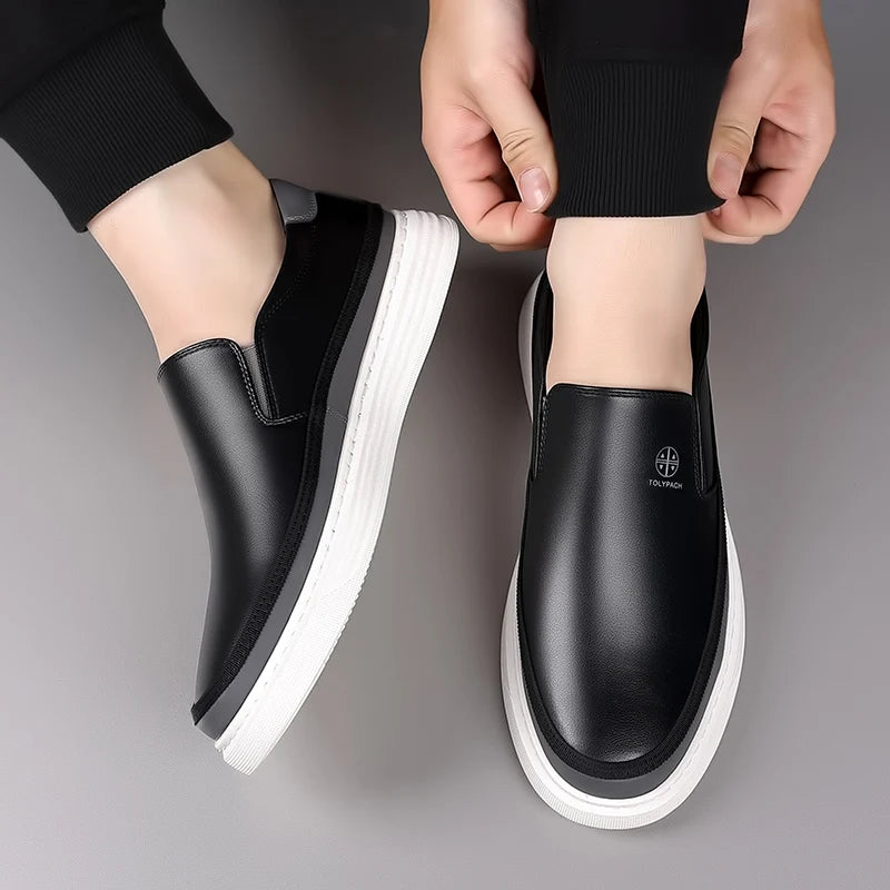 Genuine Leather Men Handmade Casual Shoes Luxury Brand 2024 Mens Loafers Moccasins Breathable Slip on Male Driving Shoes