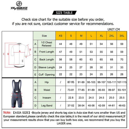 YKYWBIKE Men's Cycling Jersey Set classic MTB Cycling Bib Shorts Kit Reflective Bike Clothes Bicycle Maillot Cycling Clothing