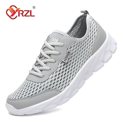 YRZL New Running Shoes for Men Breathable Sports Shoes Light Weight Fashion Summer Breathable Sneakers for Men Plus Size 38-48