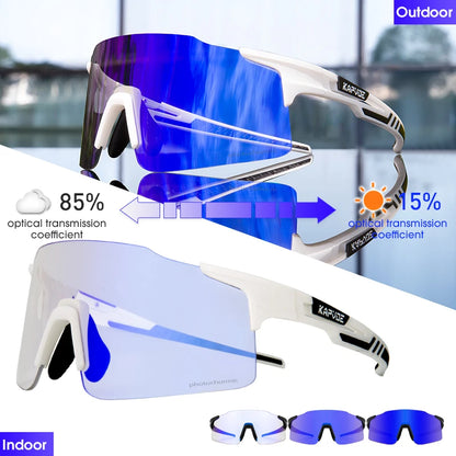 Photochromic Cycling Sunglasses  UV400 Cycling Glasses Outdoor Bike Eyewear MTB Hiking Sports Riding Glasses Bicycle Goggles