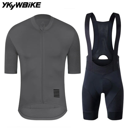 YKYWBIKE Men's Cycling Jersey Set classic MTB Cycling Bib Shorts Kit Reflective Bike Clothes Bicycle Maillot Cycling Clothing