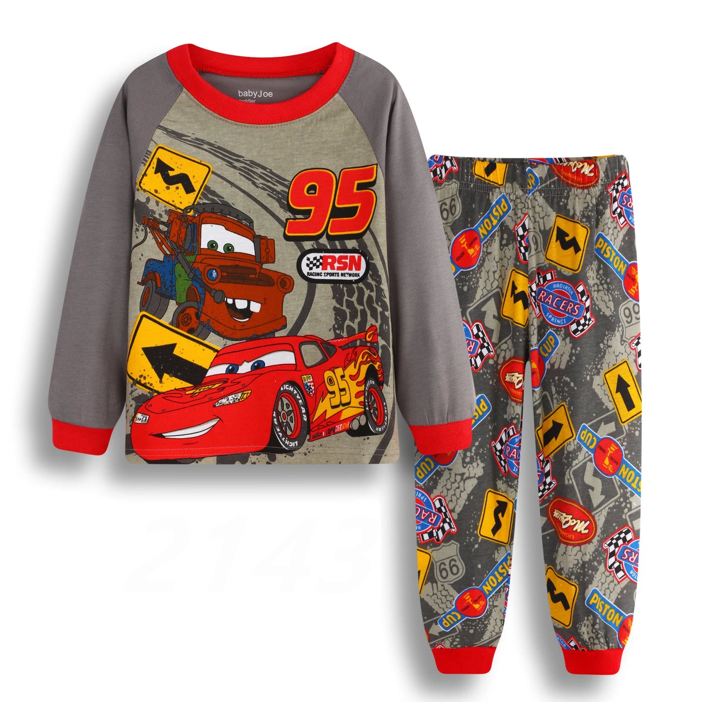 Spring Autumn Children's Clothing Sets Boys 95 Cars McQueen Cartoon Sleepwear Clothes Kids Pajamas Set Baby Girls Cotton Pyjamas